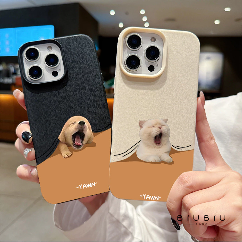 แอปเปิ้ลโทรศัพท์ ลูกสุนัขหาว สำหรับ iPhone เคสไอโฟน 13 12 11 PRO MAX X XS MAX 16 15 14 XR 7/8PLUS จัดส่งจากประเทศไทย