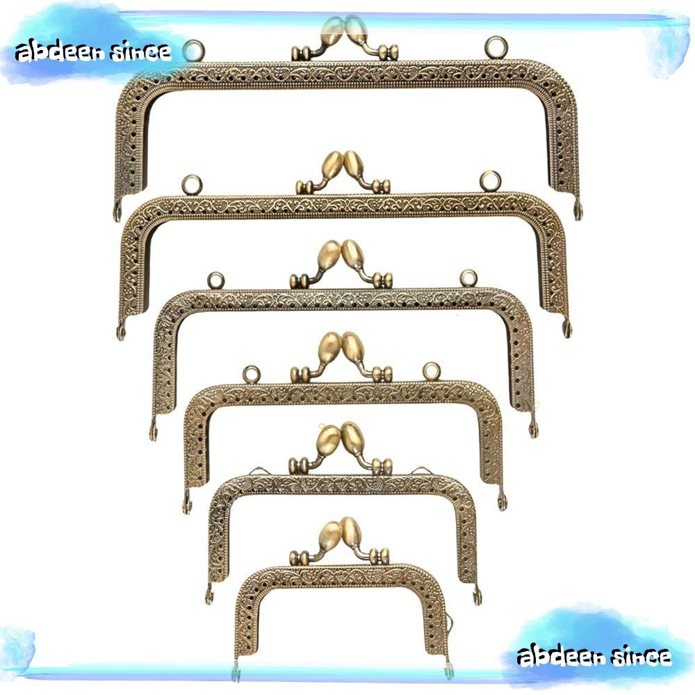 Abdeensince Purse Frame Kiss Clasp, Vintage Metal Purse Clasp Frame, Mini Bag Hardware Bag Frame Buc