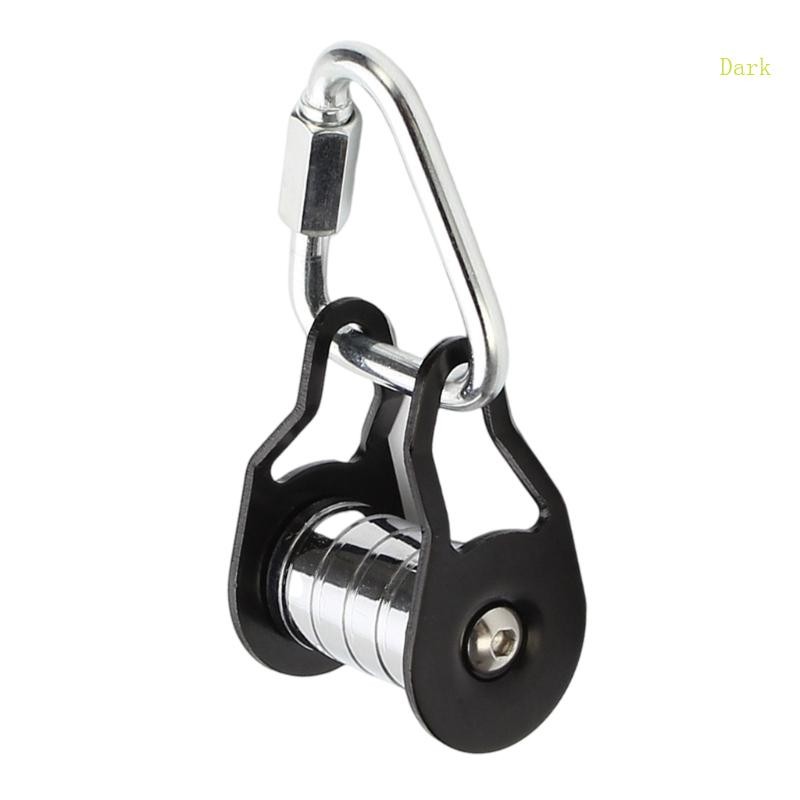 Dark Zipline Pulley กลางแจ้ง Slider Slackline Pulley พร้อม Carabiner Backyard Zipline เลื่อน Slacks 