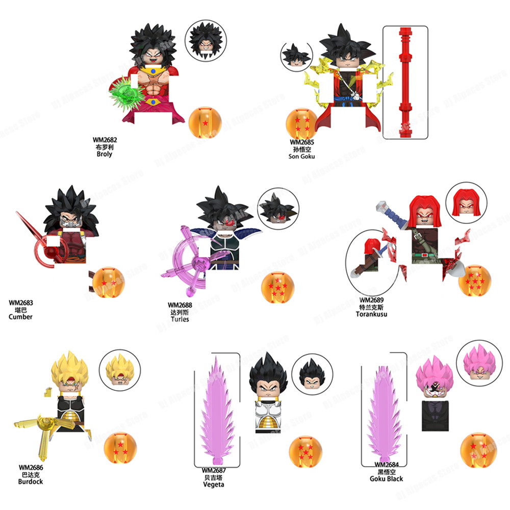 DB Son Goku Blocks Torankusu ตัวเลข Vegeta ของเล่น WM6179