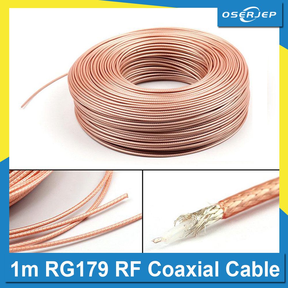 1m RG179 RF Coaxial Cable Connector 75ohm M17/94 RG-179 Coax Pigtail
