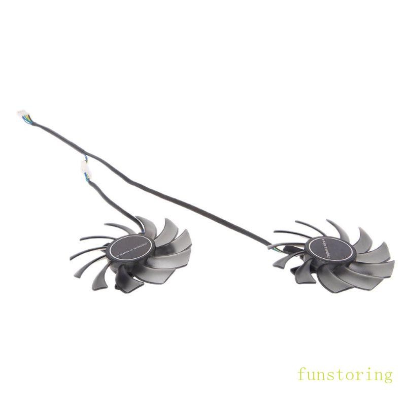 Fun 2 ชิ้น GA81S2U VGA พัดลมกราฟิกการ์ดพัดลมระบายความร้อนสําหรับ ZOTAC GTX 970 4Pin 12V 0 35A 40x40x