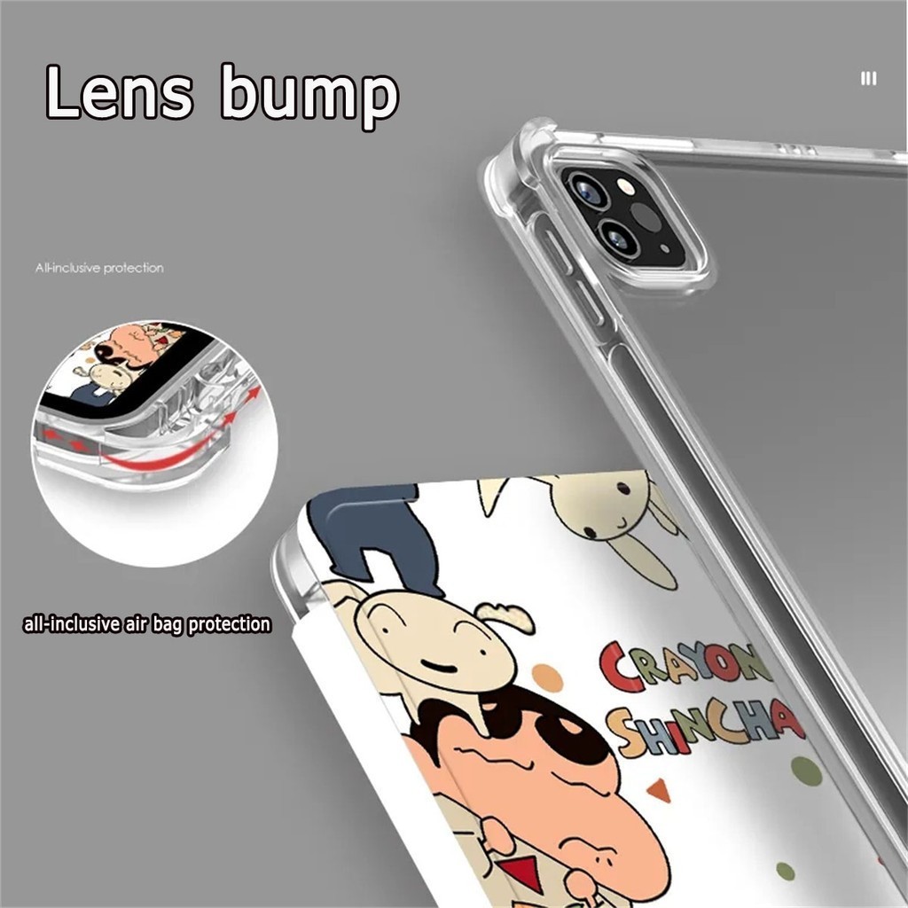 เคสไอแพดหลังใสมีที่เก็บปากกา for Air7/Air6/Air5/Air4 10.9 gen11-A16(2025)gen10 gen9/8/7  ipad caseชินจัง - รูปที่ 5