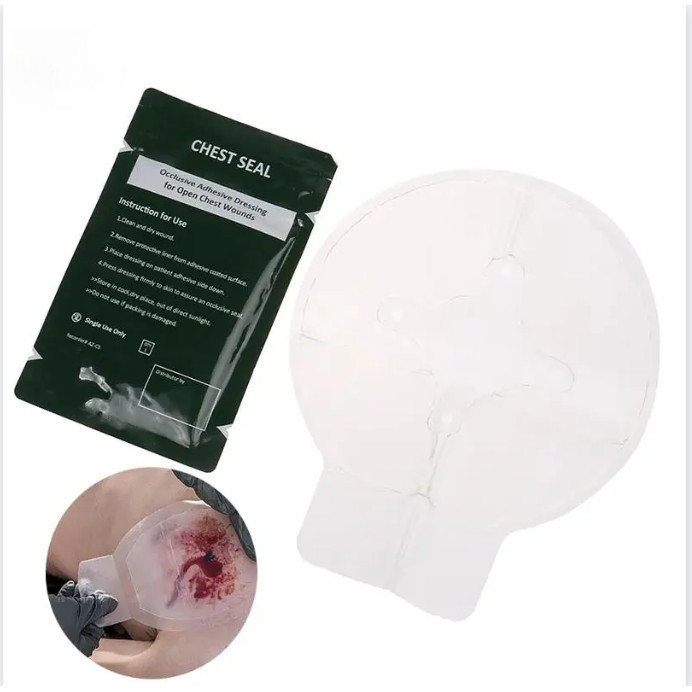 1PC Hot Safety Survival ฉุกเฉิน Trauma สติกเกอร์หน้าอกซีล Vented First Aid Patch เครื่องมือกลางแจ้ง