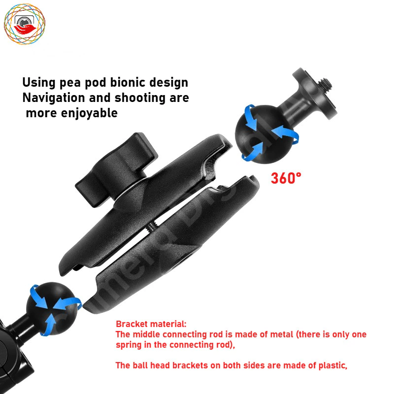 สําหรับ Insta360 X4 X3 รถจักรยานยนต์ Selfie Stick Handlebar mount สําหรับ DJI Action 5 4/Gopro 13 12 thumbnail 7