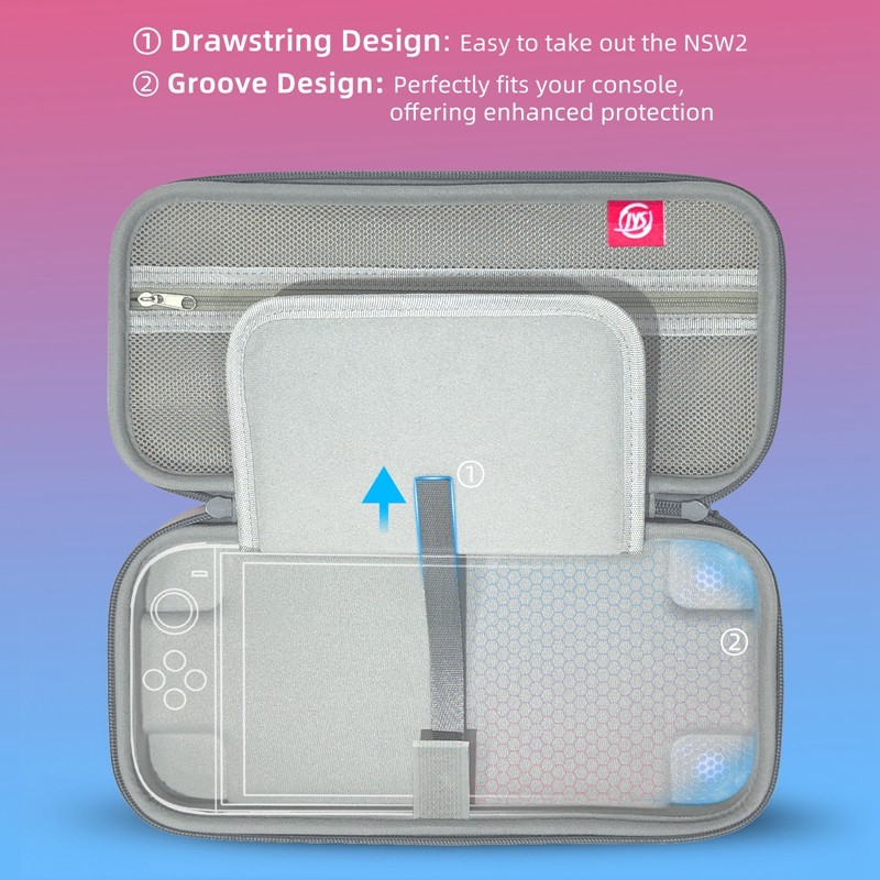 กระเป๋าเดินทางเข้ากันได้กับ Nintendo Switch 2 / Nintendo Switch OLED / Nintendo Switch Lite / Nintendo Switch เกมคอนโซลกระเป๋าพกพา Joy-Con กระเป๋าถือแบบพกพา