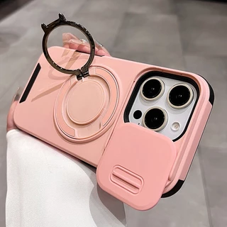 หรูหราไร้สายชาร์จเคสโทรศัพท์สําหรับ ไอโฟน 11 12 13 14 15 16 มือโปร สูงสุด บวก แม่เหล็กแหวนยึดฝาครอบป้องกัน
