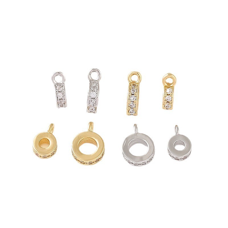 Spacer ลูกปัด 18K แขวนเดี่ยว diy สร้อยข้อมือสร้อยคออุปกรณ์เสริม - รูปที่ 3