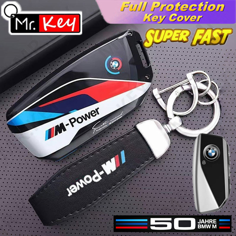 Mr.Key BMW M Power Key Case สําหรับ 2023-2025 X1 U11 7Series 735i 740i I7 G07 X7 LCI XM Fob Chain