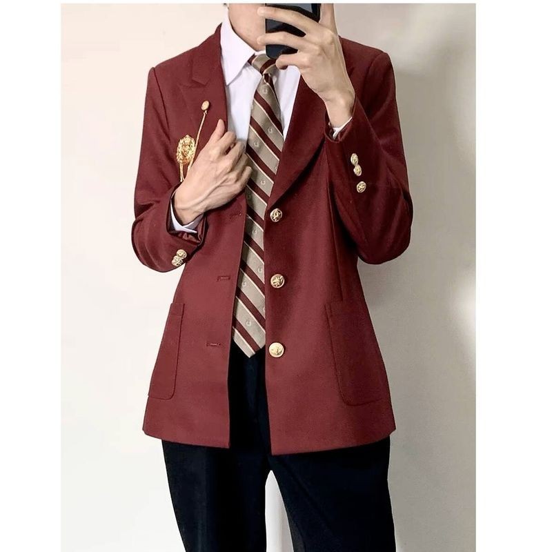 Trail Echo New Mens DK Suit Set Uniform Jacket Japanese College Style Student Blazer