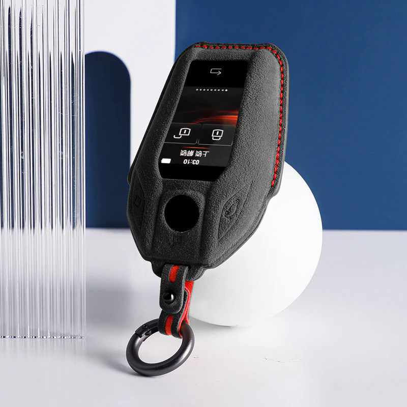 Alcantara for BMW 1 3 5 7 series X1 X3 X5 X6 X7 F30 G20 F34 F31 G30 G01 F15 G05 i3 car key case remo