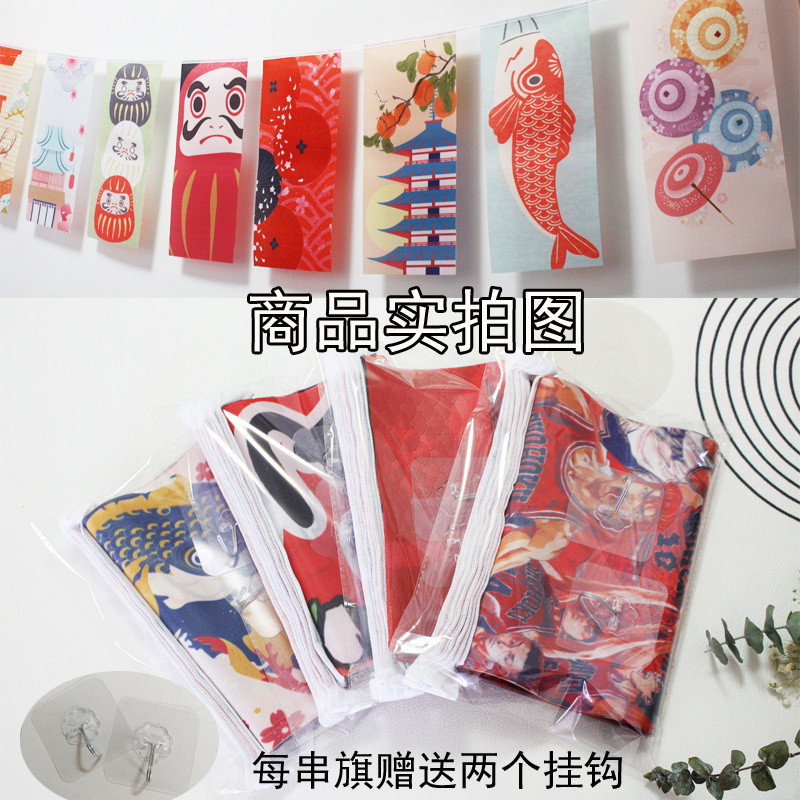 ที่กําหนดเองสไตล์ญี่ปุ่นสตริงธงแขวนการปรับแต่งธง|ร้านอาหารซูชิญี่ปุ่นแขวนธงสตริงธงหน้าร้านตกแต่งธงสไตล์ญี่ปุ่น - รูปที่ 3