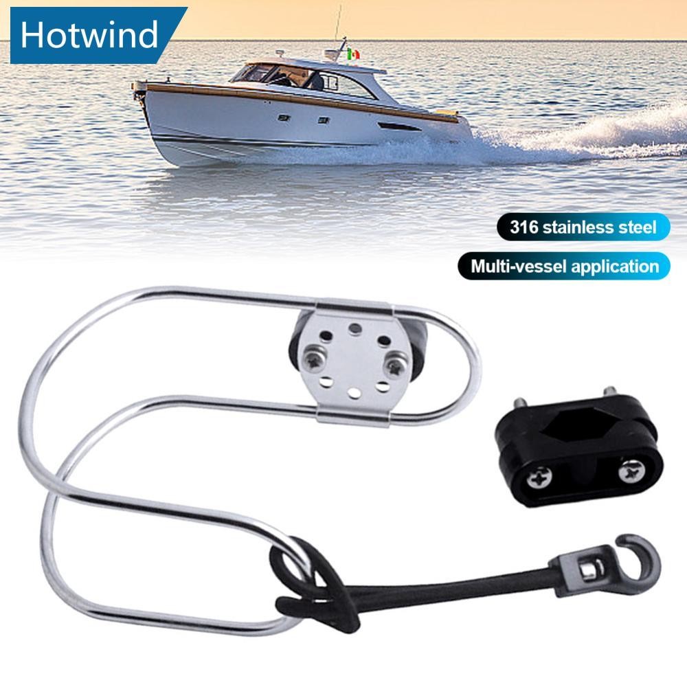 HW สแตนเลส Marine Lifebuoy Bracket Horseshoe Life ทุ่นแหวนว่ายน้ําผู้ถือ Rust-proof และป้องกันการกัด