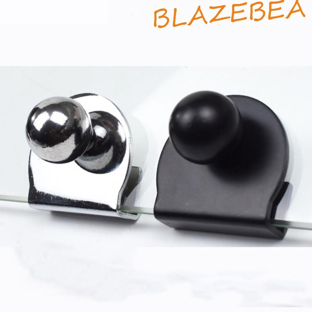 BLAZEBEA มือจับประตูกระจกเหล็กคลิปคงที่ห้องน้ํากระจกบานพับ Plank คลิปลิ้นชักดึงลูกบิดคลิปกระจก