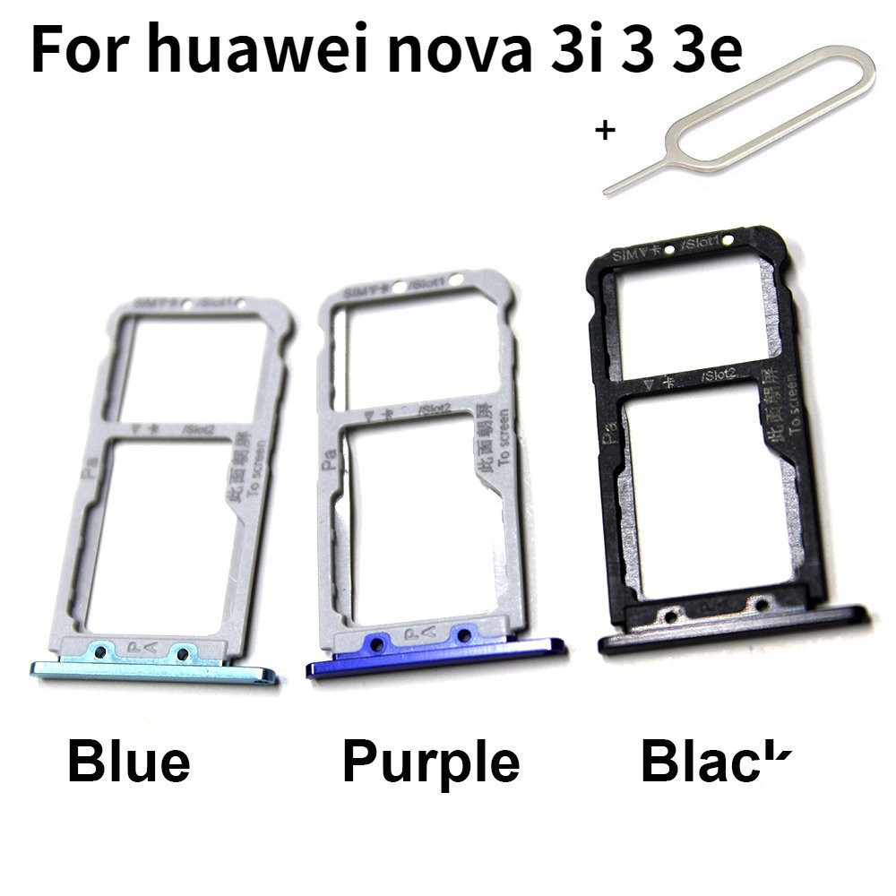 สําหรับ Huawei Sim Tray Sd Card Holder Slot ถาดซิมการ์ดสําหรับ Huawei Nova 3 3i 3E P20lite