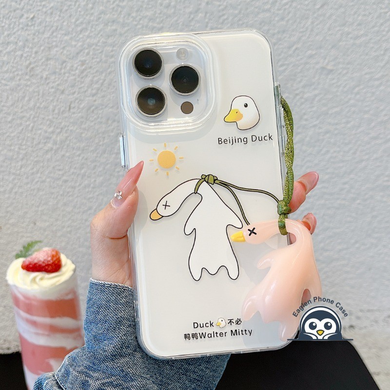 สีขาวปักกิ่งเป็ดเคสโทรศัพท์สําหรับRedmi 15 15C 14C 14R 13 13C 13R 13X 12C 12R 11 11A 10 10A 10C 9 Pr