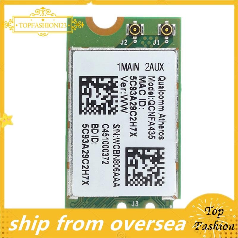 การ์ดอะแดปเตอร์ไร้สายสําหรับ Atsures QCA9377 QCNFA435 802.11AC 2.4G/5G NGFF WIFI CARD บลูทูธ 4.1