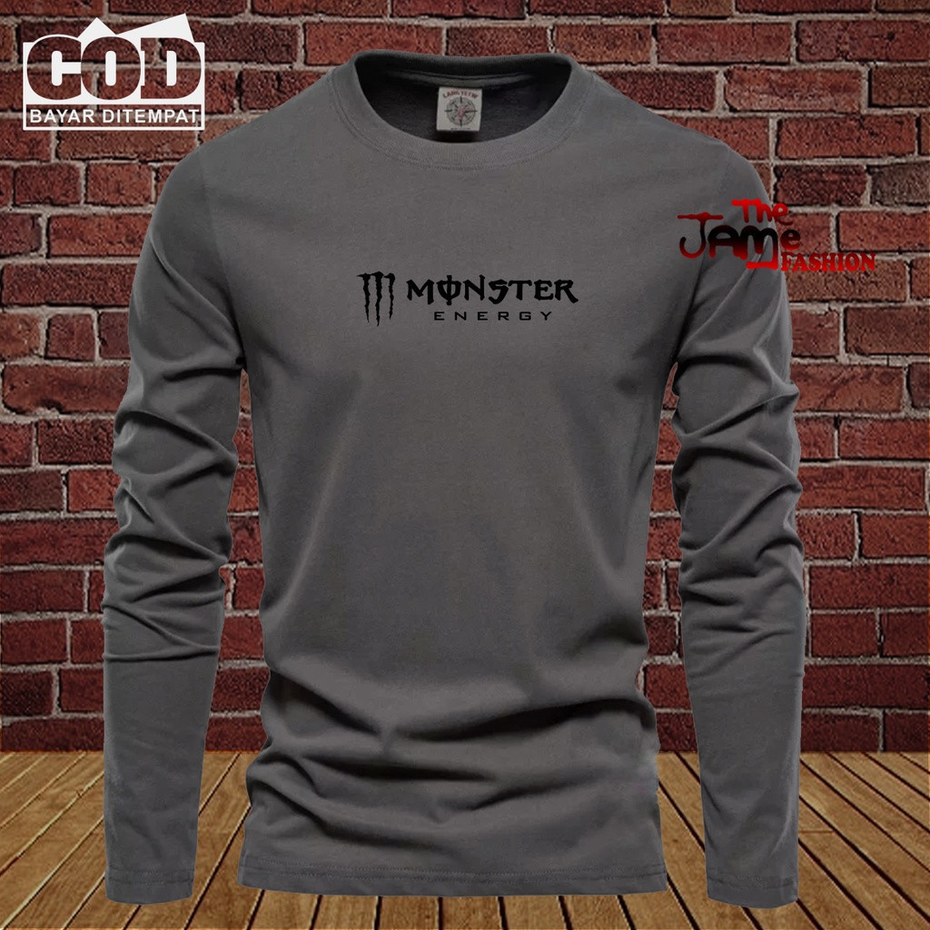 ฮิตัม มอนสเตอร์ เสื้อยืดแขนยาว คุณภาพพรีเมียม เสื้อยืดสีดำ เสื้อยืดดิสโทพรีเมียม เสื้อยืดเท่ เสื้อยื