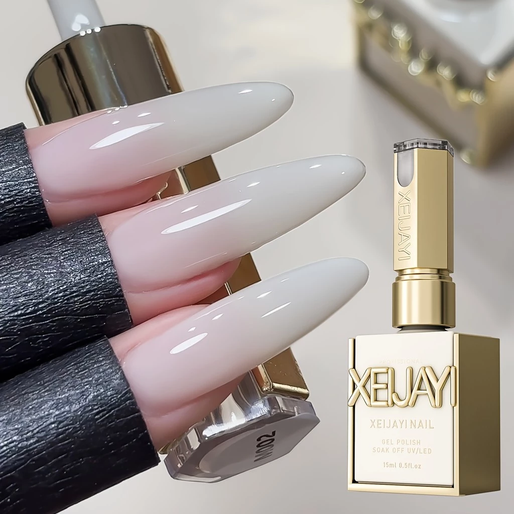 XEIJAYI 15มล--M002 น้ำยาทาเล็บสีขาวน้ำนมมะพร้าว เหมาะกับการทำเล็บที่บ้านและร้านทำเล็บ ของขวัญวันหยุด
