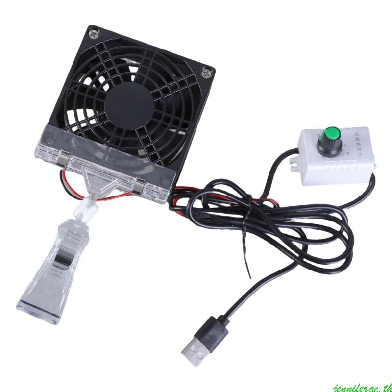 Jenniferac ตู้ปลา Chiller เงียบสําหรับ Aquarium ปรับ Aquarium Chiller อุณหภูมิควบคุมพัดลมถังปลา Cool