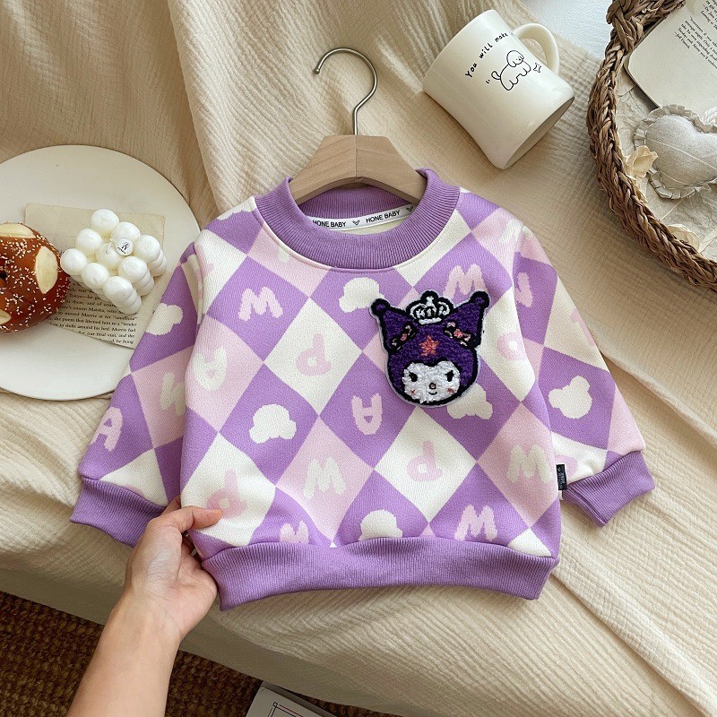 เสื้อสเวตเตอร์คอกลมผ้าถักสําหรับเด็ก เสื้อสเวตเตอร์สไตล์เกาหลีสำหรับเด็กชายและเด็กหญิง อบอุ่นอย่างหนา นุ่มสบาย
