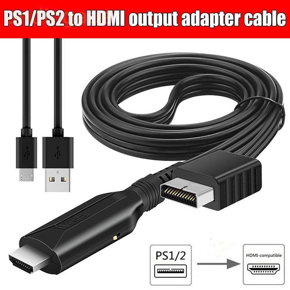 Andin PS2 เป็นอะแดปเตอร์ HDMI สาย HDMI Full HD ตัวแปลง HD PS2/PS1 ถึง HDMI