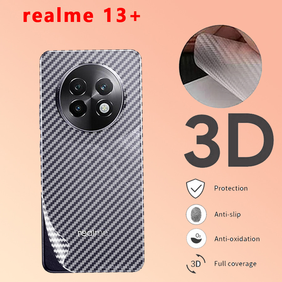 คาร์บอนไฟเบอร์ฟิล์มนุ่มสําหรับrealme 13 Pro Plus 13 + 4G 5G 2024 Matte Screen ProtectorสําหรับRealme13 + 13Pro + 13Proplusโทรศัพท์ด้านหลังฟิล์ม