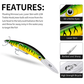 CISEA F5 10สี minnow 27g/17cm เหยื่อจิ๊ก เหยื่อยาง ปลา เหยื่อ lure mino