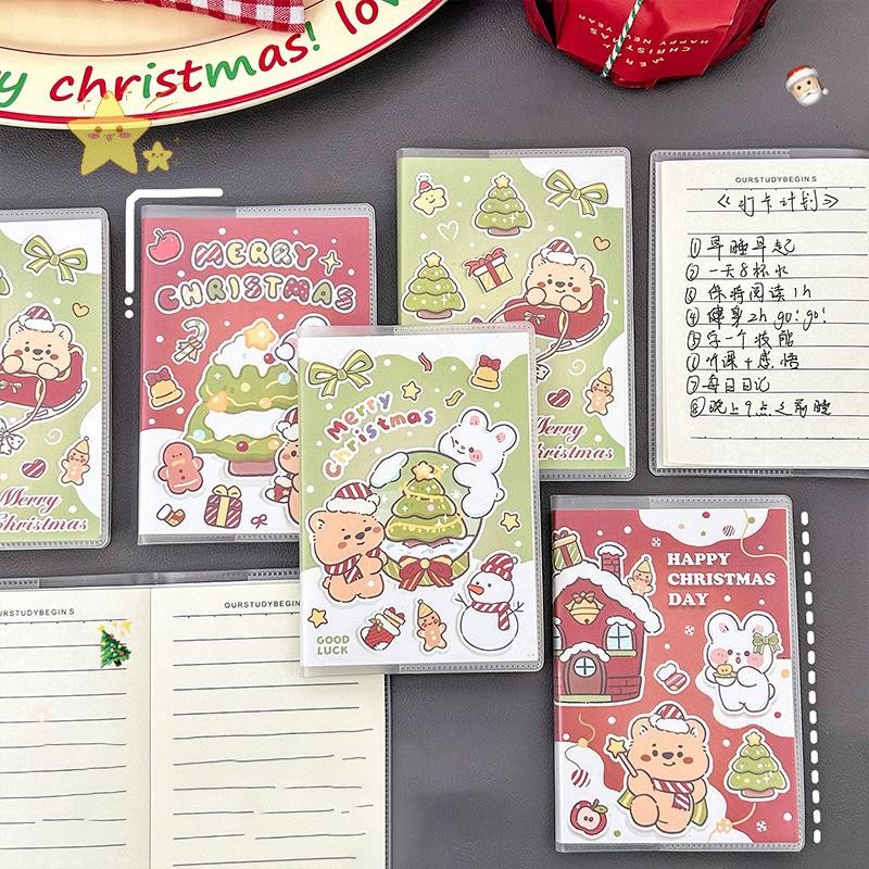 [JBTH] การ์ตูนคริสต์มาส A7 Mini Notebook Portable Pocket Notepad Diary Planner Office School Supplies เครื่องเขียนนักเรียนเด็กของขวัญ [JB]