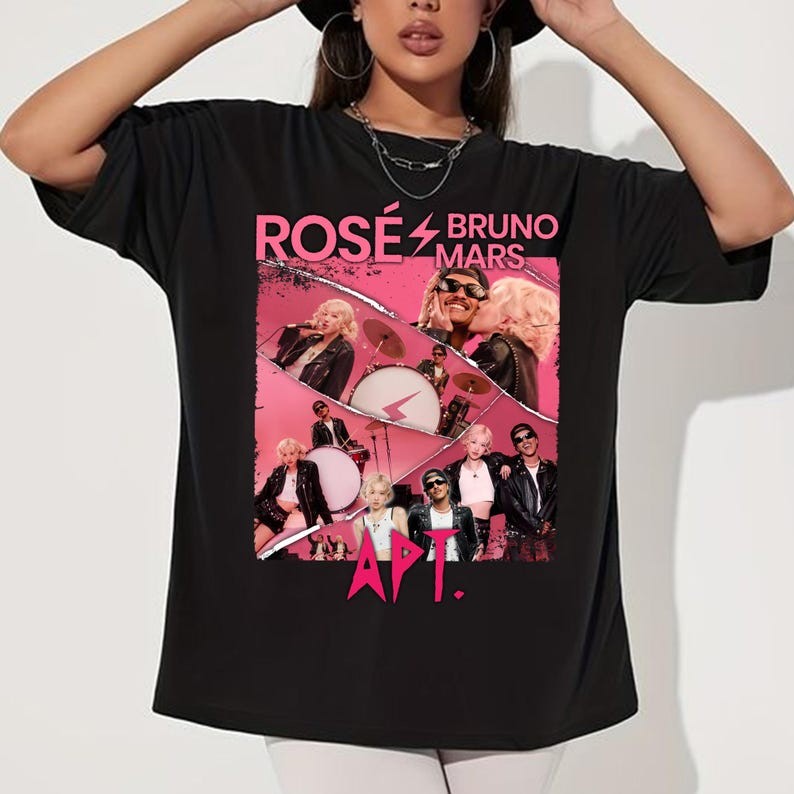 💜 Rose Bruno Mars APT Graphic Sweatshirt, Rose Rosie Album Merch,  APT Apateu Rosé New Song  Men's  