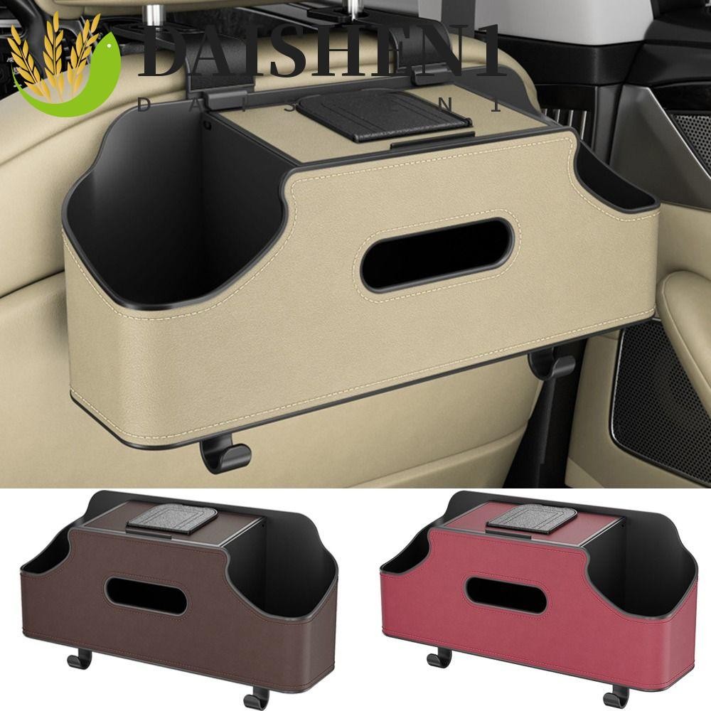 Daishen1 Car Back Seat Organizer,ตะขอแขวนพาร์ทิชันที่วางแก้วเครื่องดื่มในรถยนต์,ติดตั้งง่ายที่วางโทรศัพท์กันน้ําAnti-Wearรถกล่องกระดาษทิชชูเด็ก