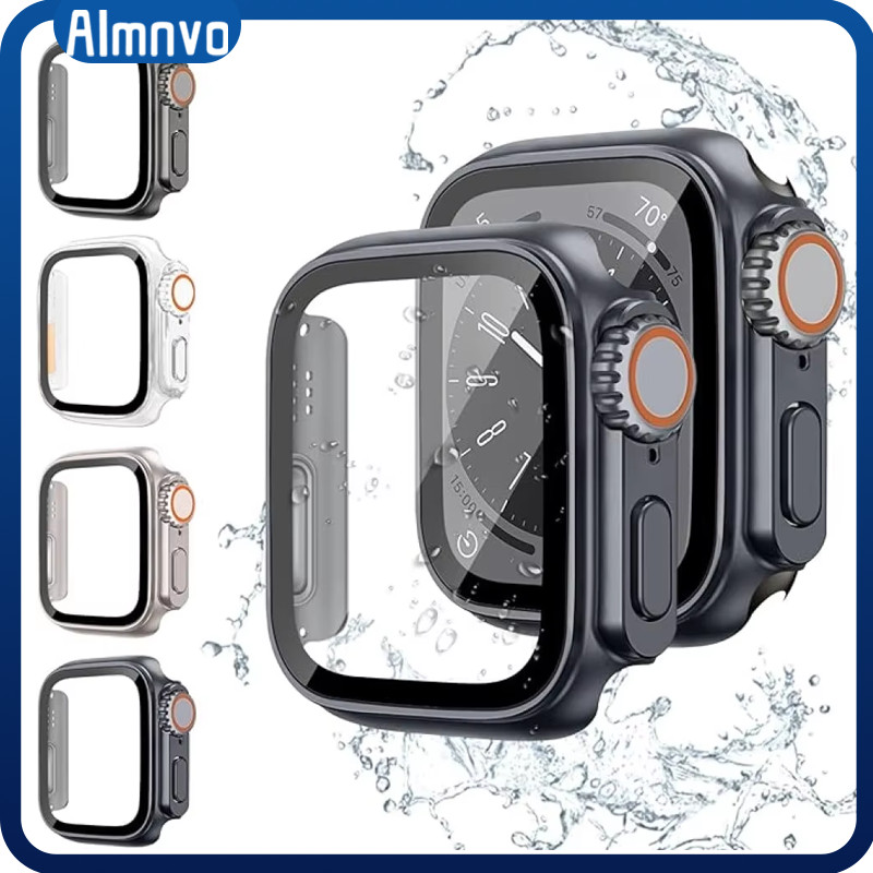 ภาพใหญ่: Apple Watch SE 3 2 กระจกนิรภัย PC Protection Case Iwatch Series 11 10 9 8 7 SE 6 46มม 45 44 42 41 38 มม