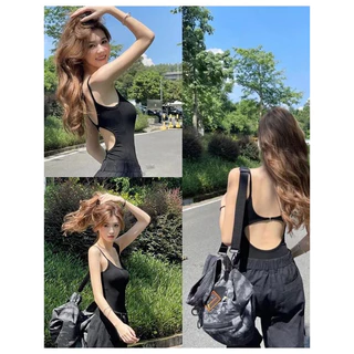 Anata สายเดี่ยวมีฟองน้ำ เสื้อบอดี้สูท ว้าวหลัง เซ็กซี่ ผ้านิ่ม ใส่สบาย