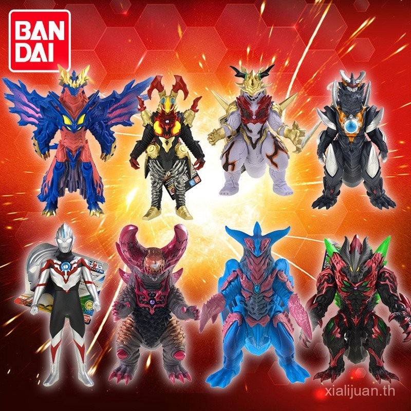 [สินค้าใหม่สุดฮอต] Bandai Ultraman Toys Big Soft Rubber Series Monster ตุ๊กตาเคลื่อนย้ายได้ Oub Ultr