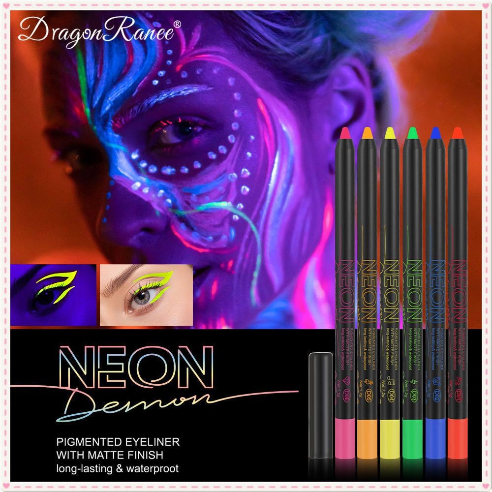 DRAGON RANEE ดินสอเขียนอายแชโดว์สีไม่เลอะง่าย อายไลเนอร์เรืองแสง ชุดอายไลเนอร์เรืองแสง ชุดปากกาโฟมสำหรับเพ้นท์หน้าแบบน้ำ JOYFEEL
