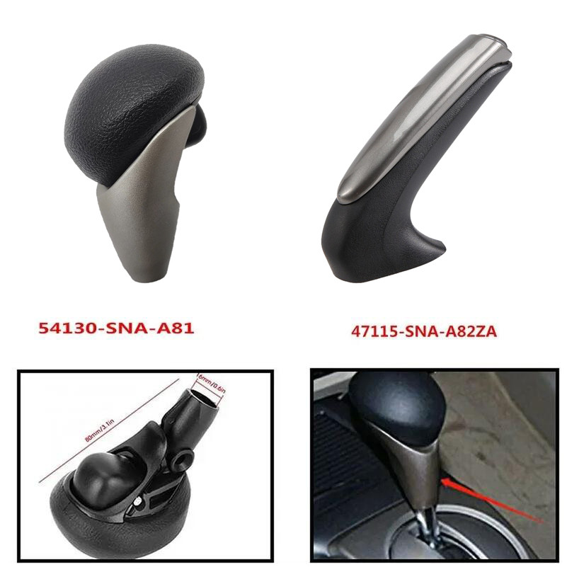 สําหรับ Honda Civic fd 2006 ~ 2011 2008 เบรคเกียร์ Shift Knob ฝาครอบซ้ายเกียร์ Shift Knob 47115-SNA-A82ZA 54130-SNA-A81