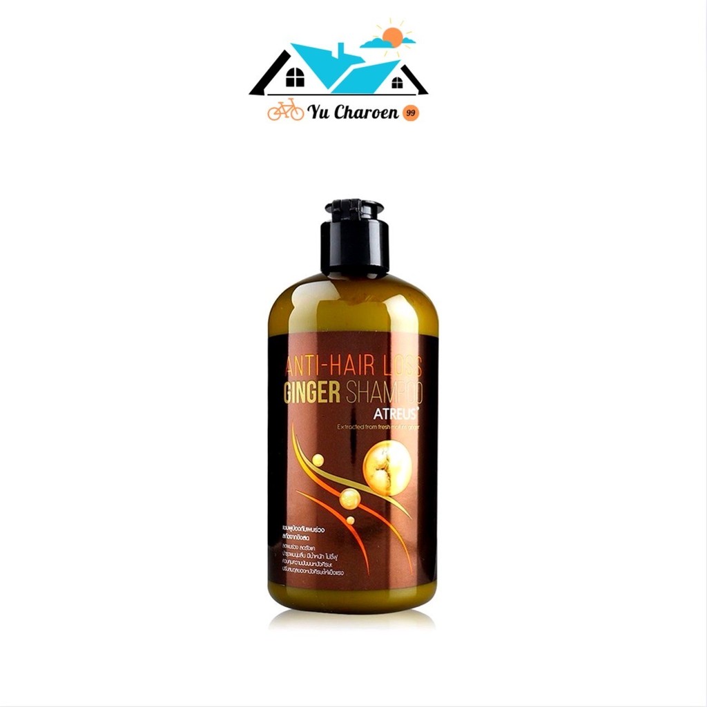 แชมพูขิง เอเทรียส จินเจอร์ Atreus Ginger Shampoo สารสกัดจากขิง แชมพูสำหรับบำรุงหนังศีรษะ ขนาด 400ml.