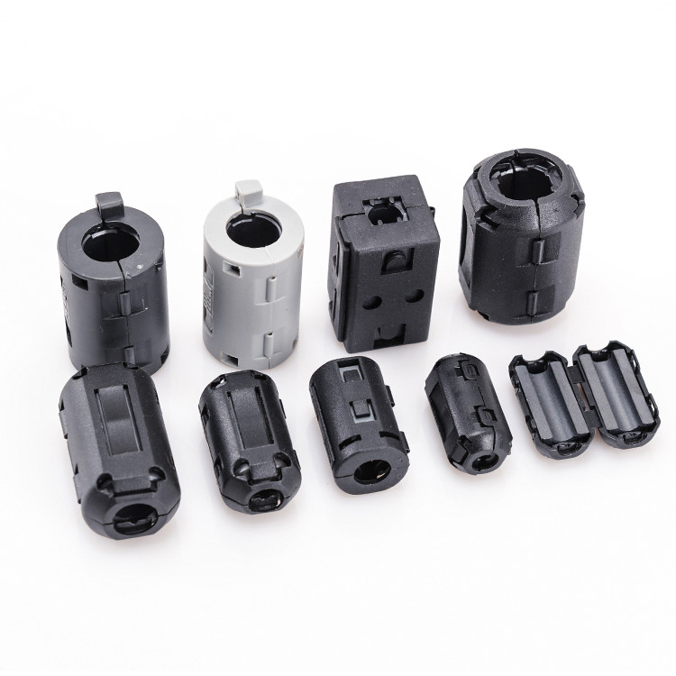 แหวนแม่เหล็กกรองป้องกันการรบกวนด้วยแกนแม่เหล็กโล่อ้างอิงตัวกรองความถี่สูงการตัดสินใจแหวนรูใน3.5-13มิลลิเมตรแบรนด์ใหม่ดี