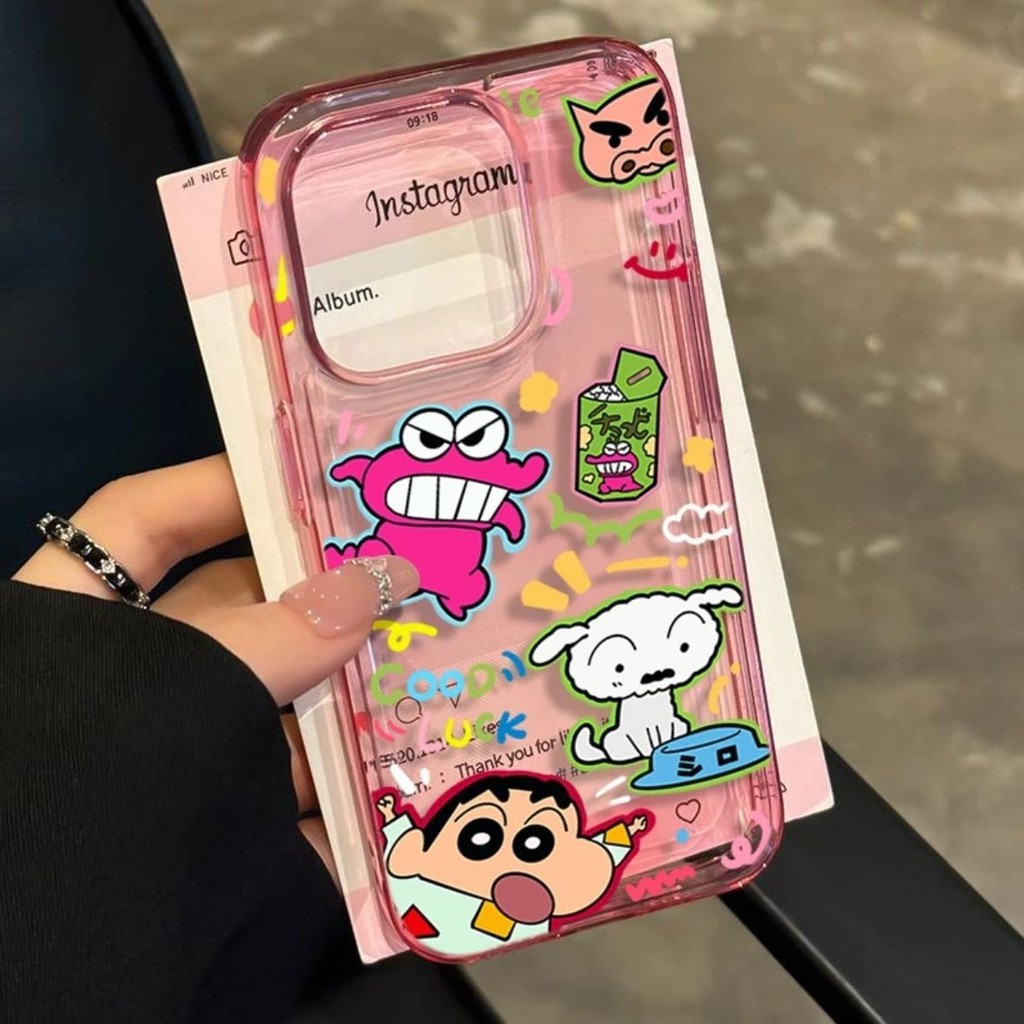 Crayon Shin-Chan White Biscuits เหมาะสําหรับเคสโทรศัพท์ Apple 16pro/15 14/13/12/11promax Soft Case/เคสโทรศัพท์