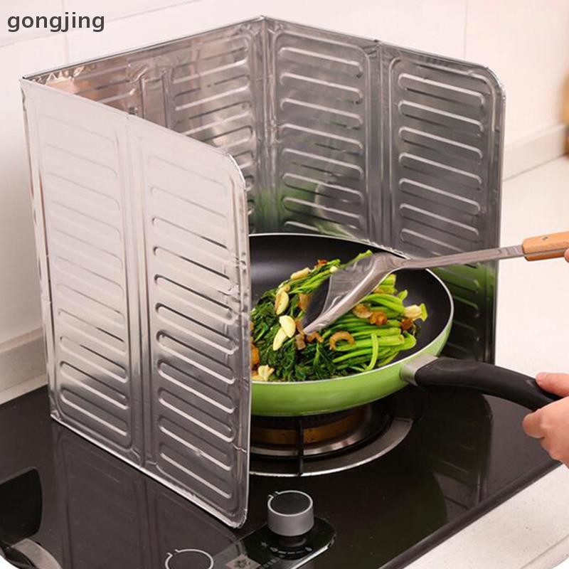 Gong น้ํามันในครัว Baffle อลูมิเนียมฟอยล์ Cooktop Oil Baffle อุปกรณ์ครัวสร้างสรรค์ทําอาหารฉนวนกันความร้อน Splash Damper น้ํามัน Baffle th