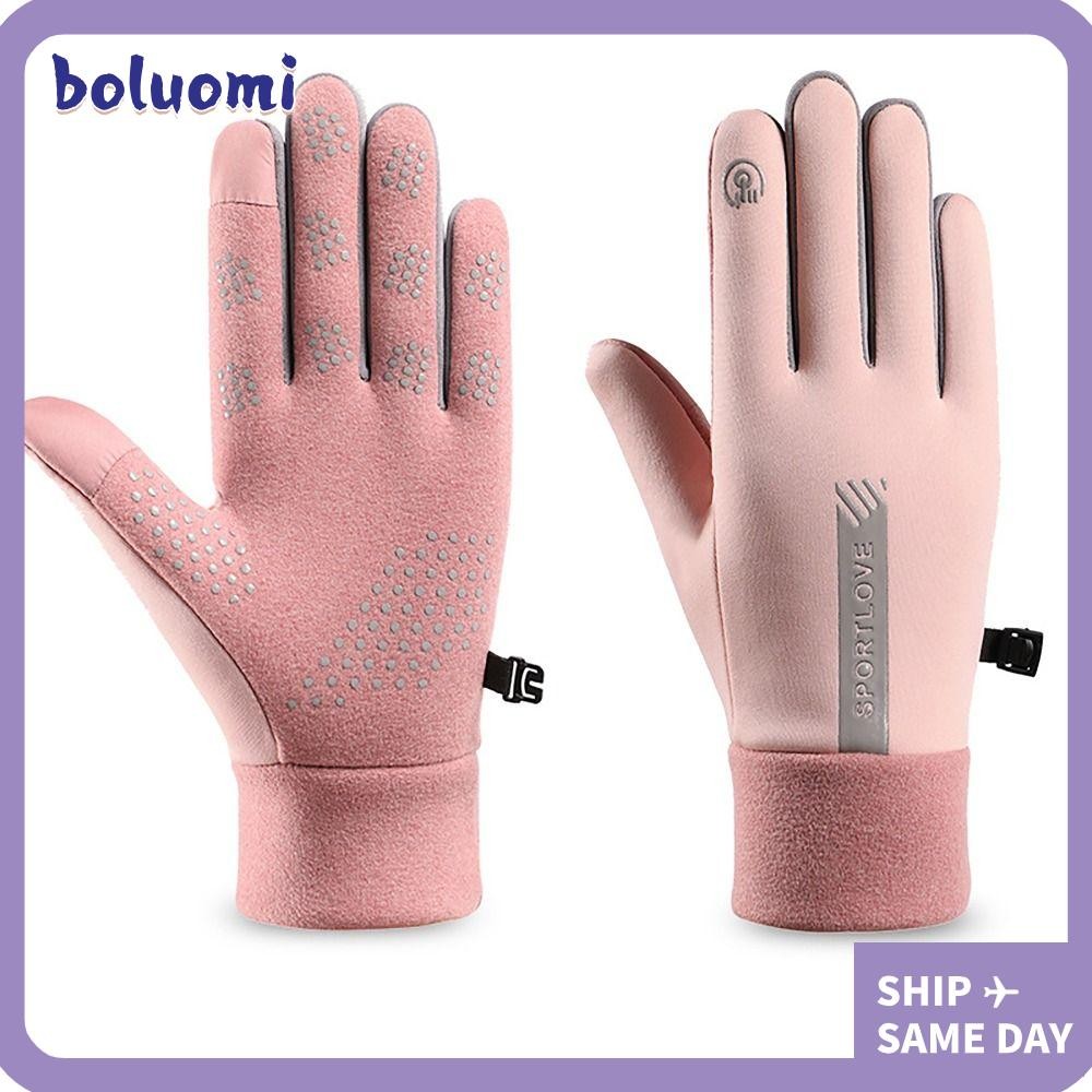 Boluomi ถุงมือฤดูหนาว,ความร้อนขนแกะเย็นความต้านทานหน้าจอสัมผัสถุงมือ,Warm Thicken Windproofฤดูหนาวที่อบอุ่นขับรถMittensสําหรับกีฬากลางแจ้งวิ่ง