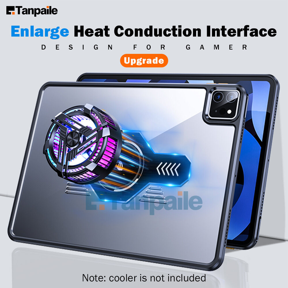 สําหรับipad Pro 2018 2020 2021 2022 สําหรับiPad Pro 12.9 11 แท็บเล็ตCoolingกรณีกันชนกระจายความร้อนกันกระแทกใสฝาครอบแท็บเล็ตสําหรับiPad Pro 13 11 2024 Air 11 funda