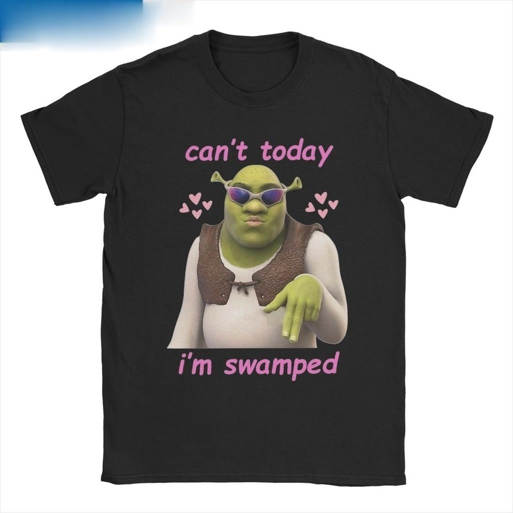 Ready STOCK เสื้อยืด Shrek Unisex Mens Tshrt 100% Cotton Cute Fashion Round Neck Top COD