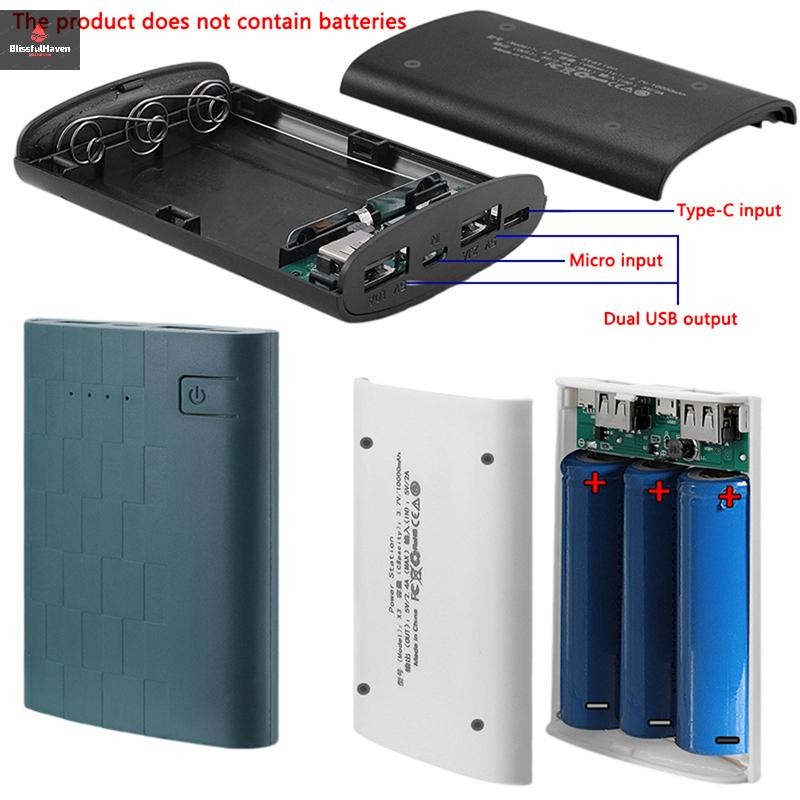 ปลาค็อด 3.7โวลต์ 3ช่อง18650กล่องกรณี ทําเอง ที่ชาร์จเคสชาร์จแหล่งจ่ายไฟแบบไร้บัดกรีที่อยู่อาศัยใหม่