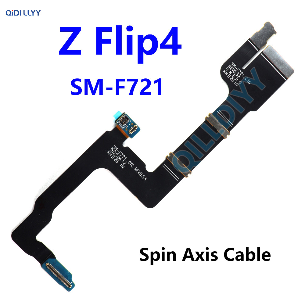 Spin Axis Flex Cable สําหรับ Samsung Galaxy Z Flip 4 F721 ขั้วต่อเมนบอร์ด Flex Cable Z Flip4 อะไหล่ซ