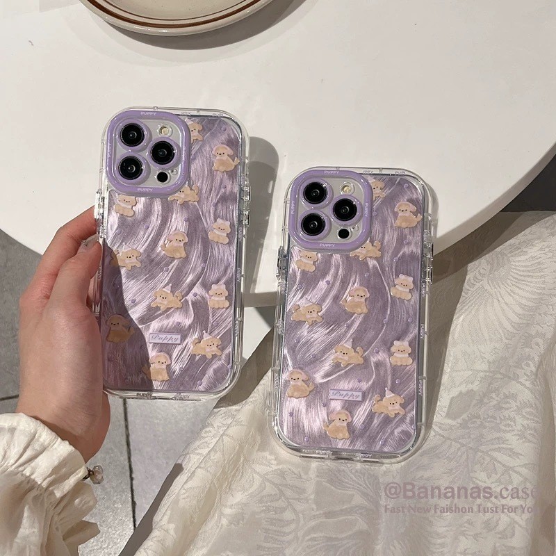 Iphone 16 15 14 13 12 11 Pro Max X Xr Xs Max 7 8 Plus SE2020 เคสโทรศัพท์การ์ตูนน่ารักสุนัขฝาครอบโทรศัพท์นุ่ม