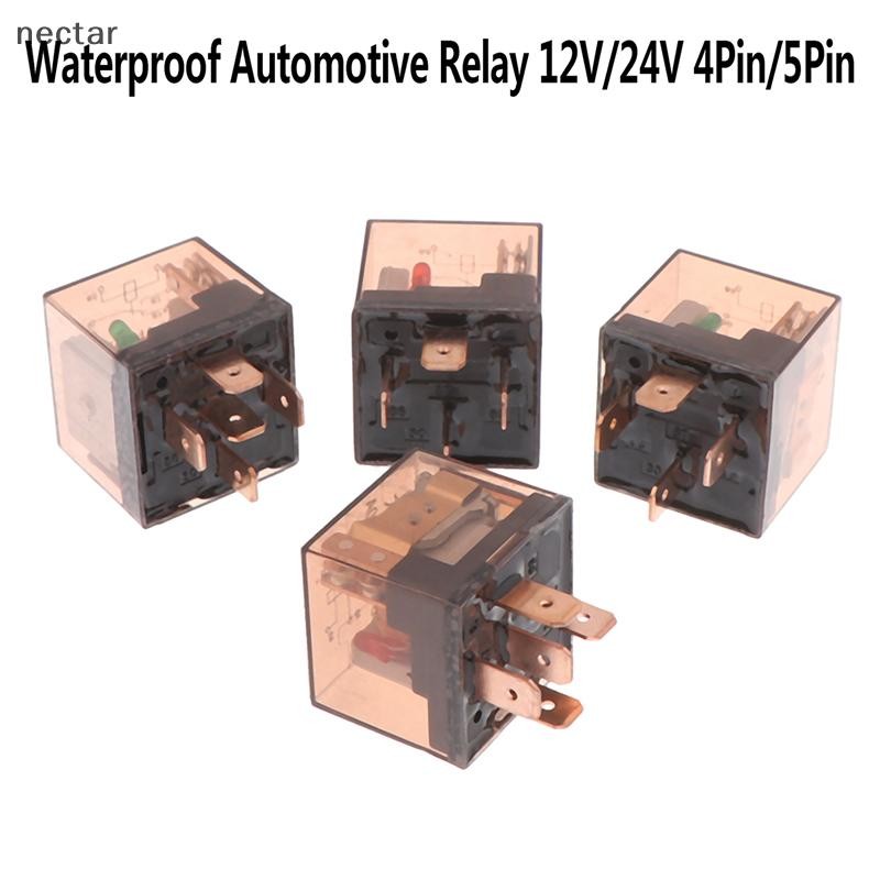 Tar รีเลย์ยานยนต์กันน้ํา 12/24V 80A 4/5Pin SPDT อุปกรณ์ควบคุมรถยนต์รีเลย์ N