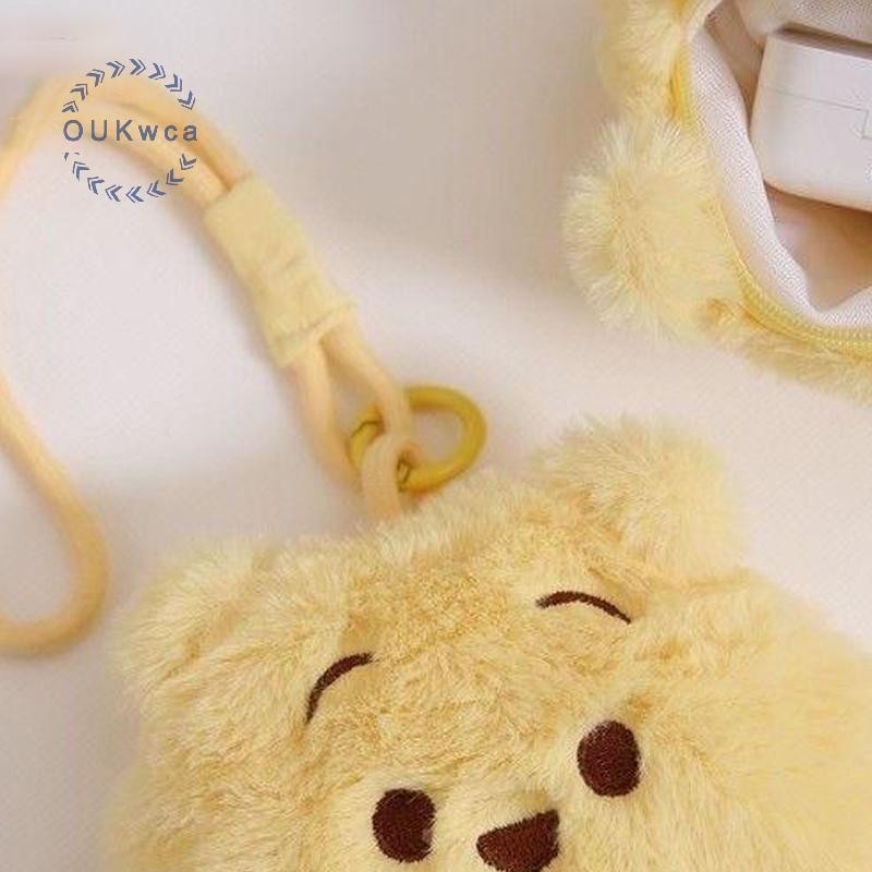 Oukwca น่ารัก Winnie The Pooh หูฟังกระเป๋าเก็บกระเป๋าอเนกประสงค์ Haircoat กระเป๋าสตางค์ใหม่