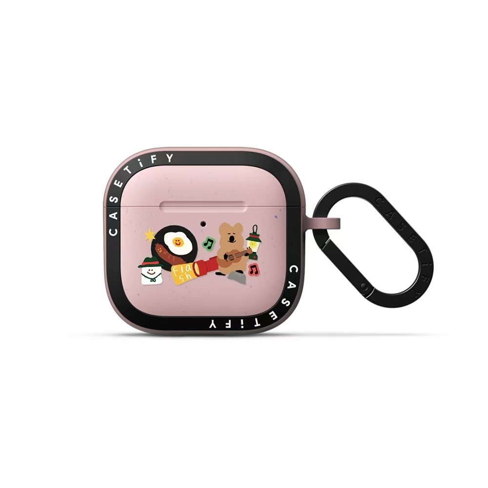 Case TiFY Diffirent Design สีชมพู Anti-drop กันกระแทก Full Body ป้องกันหูฟังสําหรับ Apple AirPods 4 หูฟังป้องกันกรณี
