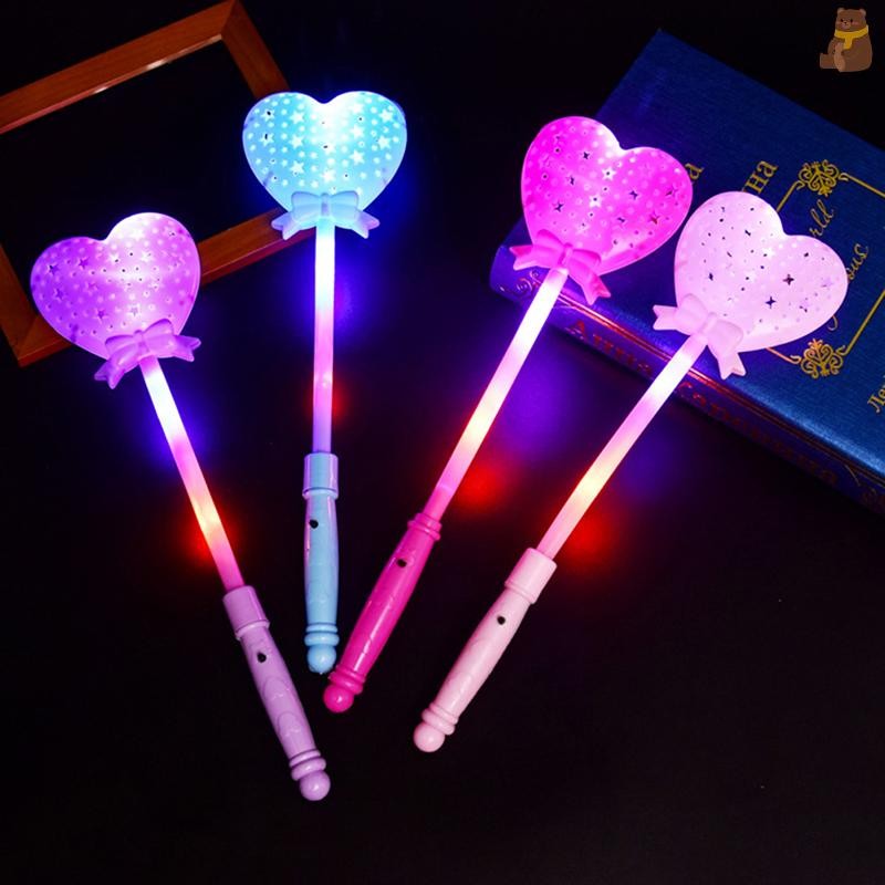 [TA] Luminous กระพริบ Led Scepter ของเล่นแปลกหัวใจหลายสี Stick Lighg TH